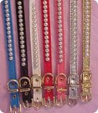 Little Pearls Dog Collar - 8 Inch Long - PINK