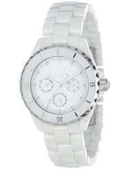 Akribos XXIV Womens AK544WT Ceramic Multi-Function Bracelet Watch
