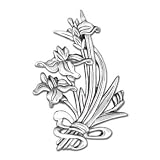 Japanese Iris Brooch