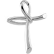 14K White Gold Cross Pendant