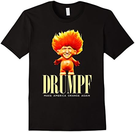 Men's Donald Drumpf Make America Orange Again Trump Troll T-Shirt Large Black