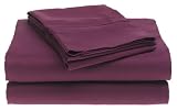 Pike Street Microfiber Solid Queen Sheet Set, Plum