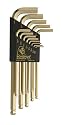 Bondhus 37937 Set of 13 Balldriver L-wrenches with GoldGuard Finish, Long Length, sizes .050-3/8-Inch