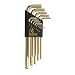 Bondhus 37937 Set of 13 Balldriver L-wrenches with GoldGuard Finish, Long Length, sizes .050-3/8-Inch