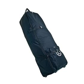 Longridge Travel Golf Bag Cover With Roller Wheels Stand Bag - Black