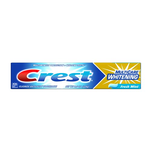 Crest Multicare Whitening Toothpaste, Fresh Mint, 8-Ounce Tubes (Pack of 6)