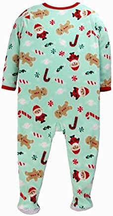 Genshion Kids Toddler Baby Boys Girls Footed Christmas Pajama 3T Green