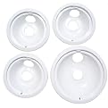GE Hotpoint Porcelain Drip Pans 4-pc. Set - White