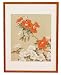 Flowering Branch in Bloom, Hand Painted Silk Art - Framed Chinese Watercolor