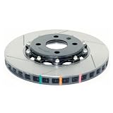 DBA DBA52355BLKSL 5000 Series Slotted Black Hat Left-Hand Fully Assembled Disc Brake Rotor (Rear, Vented) - Piece of 2