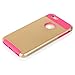 OneCase Heavy Duty Dual Layer Hard PC Outer Shell with Soft Rubber Inner Armor Defender Case for iPhone 6 Plus with Screen Protector & Stylus -  Champagne Gold/Rose Red