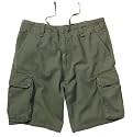 Vintage Paratrooper Style Cargo Shorts, Olive Drab
