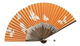 婦人紙扇子(香りつき)蝶 オレンジ YCH064-015