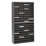 Safco 9241BLR E-Z Stor Steel Literature Center, Letter, 72 Compartments, 71h, Black