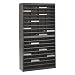 Safco 9241BLR E-Z Stor Steel Literature Center, Letter, 72 Compartments, 71h, Black