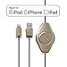 Retrak/Emerge Retractable Lightning Charge and Sync Cable - Retail Packaging - Gold