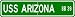 USS ARIZONA BB 39 Street Sign - Navy Gift Ship Sailor