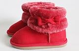You　Show　ガールズムートンブーツ 滑り止め、防寒、吸湿発熱ムートンブーツRED18cm