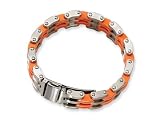 Chisel Stainless Steel Orange Rubber Bracelet 8 inches 41B7bxrHoYL. SL160 Chisel Stainless Steel Orange Rubber Bracelet 8 inches