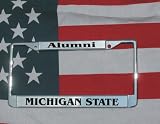 Michigan State Chrome Laser Engraved License Plate Frame