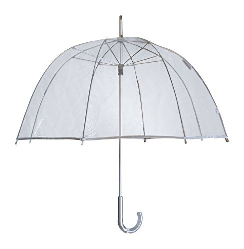 Totes Clear Bubble Umbrella (One Size, Clear/Grey)