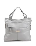 Frentani Handtasche – Shopper aus weichem, hochwertigen Leder – Grau
