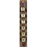 6 Arctic Sleigh Bell Leather Strap Door Hanger Dog Puppy Training Amish Handmade