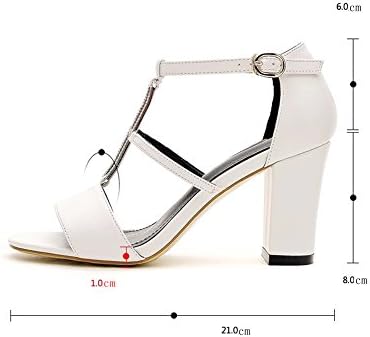 Moccasinton Women's Ankle Strap Dress Sandals Fashion Peep Toe Pumps Thick High Heels Platform Shoes