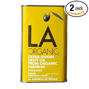 LA Organic Spanish Organic Extra Virgin Olive Oil Suave, 8.8-Ounce Tins (Pack of 2) by LA Organic