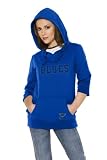 St. Louis Blues Women's Laser Cut 3/4 Sleeve Pullover Hoodie - by Alyssa Milano