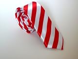 woman neckties:Thin Necktie Skinny Necktie Narrow Tie (Red and White Stripe) Kappa Alpha Psi