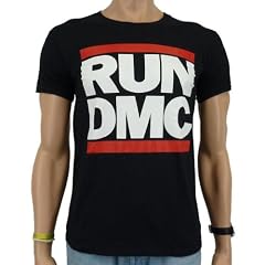 RUN DMC Logo Band T-Shirt, schwarz