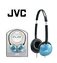 JVC Flat Foldable Stereo Headphones Blue HA-S150-A