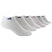 adidas Women's 6-Pack Low Cut Sock, White/Diva/Collegiate/Light, Blue/Black, Shoe Size 5-10