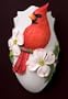 Cardinal on Dogwood Wall Vase