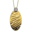 Two Tone Oval Diamond Necklace