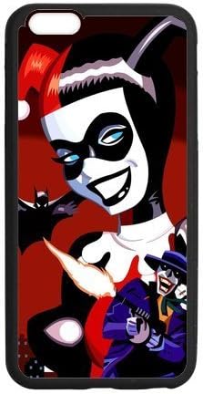 Harley Quinn, iphone6 Cover, iphone 6 plus TPU Gel Case, iphone 6 Cover, Custom TPU iphone 6 Back Case, 5.5 inch, Black/White
