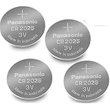 Multi Pack 4 X Panasonic Cr2025 Dl2025 3V Lithium Coin Cell Batteries