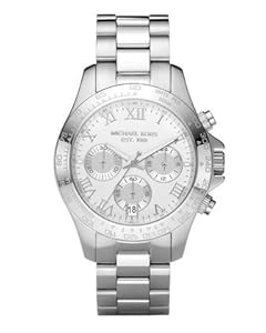 Michael Kors Stainless Steel Chronograph White Dial Women Watch