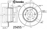 Brembo 25655 Rear Disc Brake Rotor