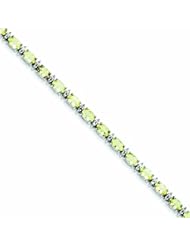Genuine .925 Sterling Silver Lemon Quartz/White Topaz Bracelet 11.1 Grams . 100% Satisfaction Guaranteed.