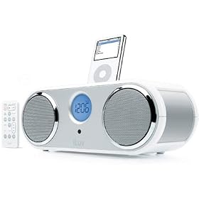 Stereo iPodA(r) Dock with Dual Alarm Clock System
