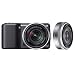 Sony NEX3KB Alpha NEX-3K 14.2MP Compact Interchangeable Lens HD Digital Camera with 18-55mm Lens in Black and SEL16F28 16mm f/2.8 Wide-Angle Lens