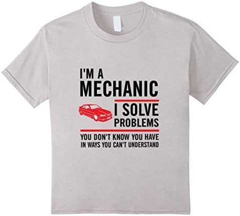 Kids Funny Mechanic's Problem-solving T-shirt 10 Silver