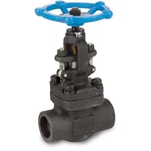 Sharpe Valves 44834 Series Carbon Steel Globe Valve, Bolted Bonnet, Inline, Socket Weld