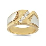 41B7vlYDTLL. SL160  Mens Diamond Ring   Mens 18k Gold Two Tone Diamond Wedding Band