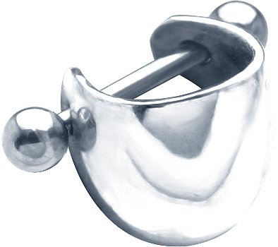 Solid 14K White Gold Wide Band Ear Cuff Earcuff Piercing Jewelry