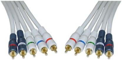 High Quality 3 RCA (Component Video) + 2 RCA (Audio), 12 ft