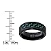 Black Titanium Wedding Band Ring with Black and Green Carbon Fiber inlay, Comfort fit 8mm, Sizes 7 to 13