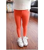 WIN　女児パンスト ガールズ レギンス スパッツ タイツ パンツ ズボン キッズ 子供 ジュニア 女の子 秋冬　レギパン スキニー (120cm, すいカーレッド)